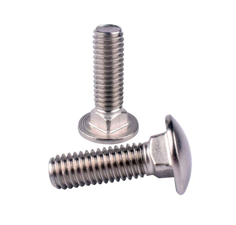 VAMUOEFL 1/2-13 x 2 Carriage Bolts Screws, 18-8 Stainless Steel 304, Round Head, Square Neck, UNC Fully Machine Coarse Threaded,5Pcs - Image 5